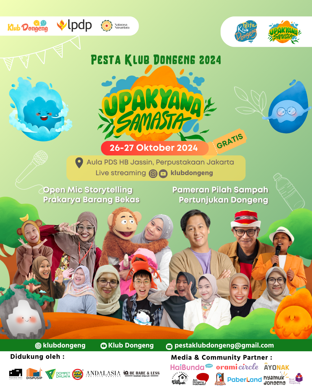 Panggung Dongeng Upakyana Samasta Sesi Pagi 10.00 - 12.00